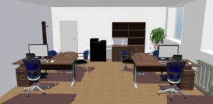 3D návrh kancelar pro 2